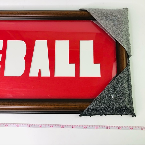 Baseball Wooden Frame Wall Hanging Art Player Words 26" x 10" Sport Home Decor - Picture 3 of 6